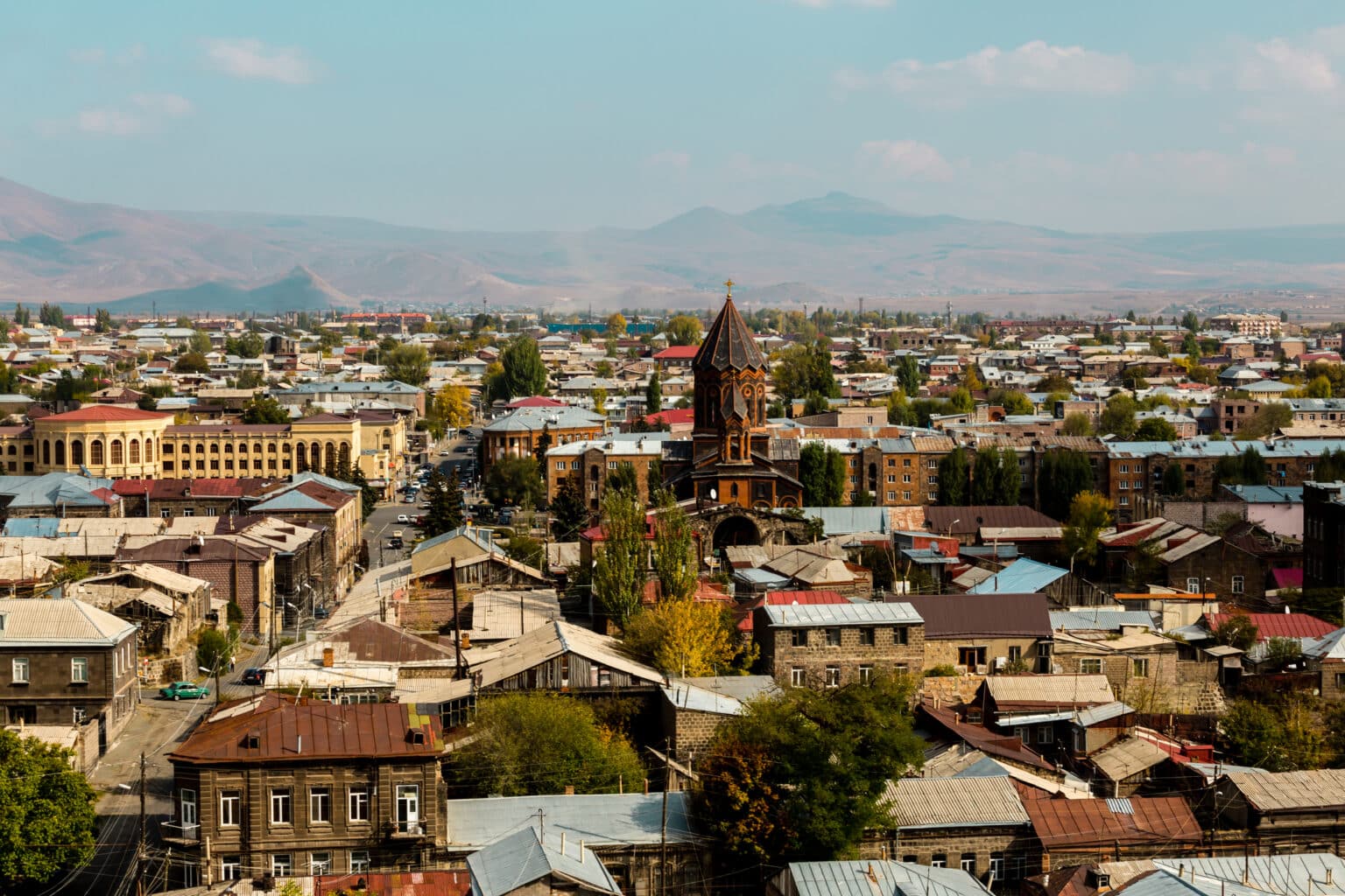 Miasteczko Echmiadzyn, Armenia 