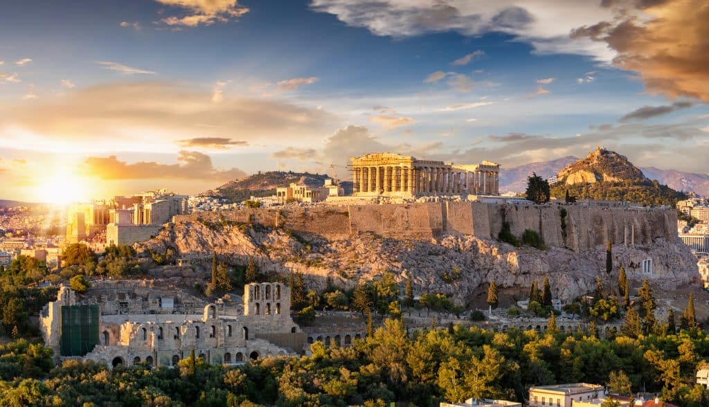 The Acropolis of Athens, Greece.