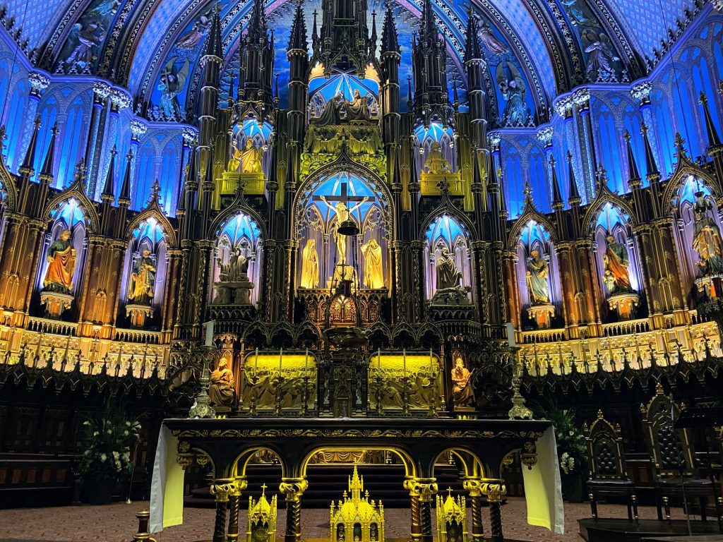 Notre-Dame Basilica of Montreal in Quebec, Canada