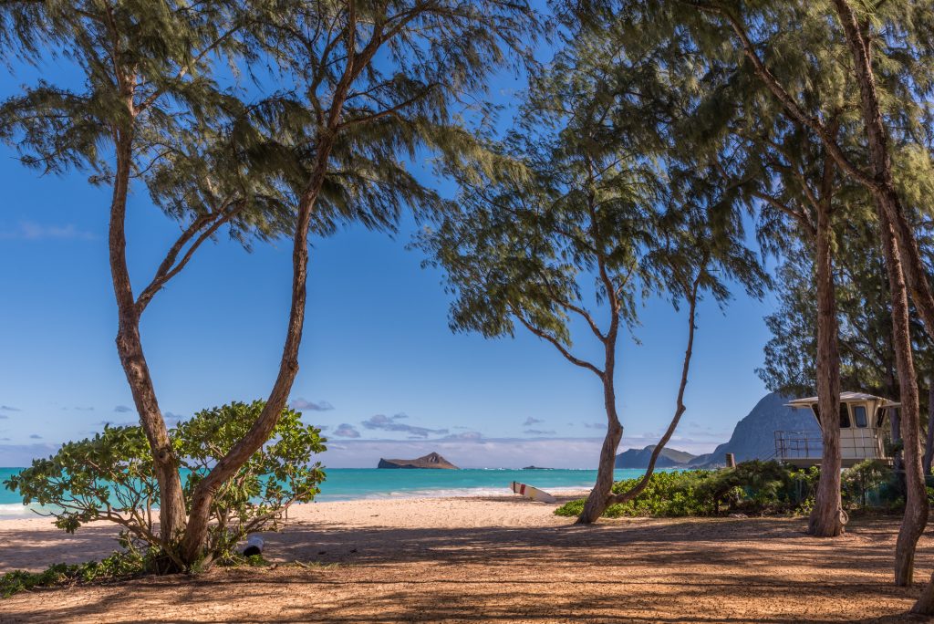 View of Waimanalo Beach, Oahu, Hawaii
