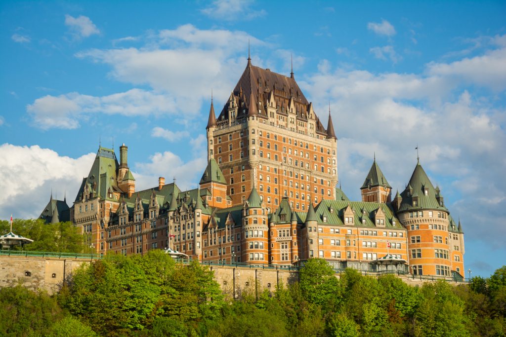 Chateau Frontenac a historic hotel in Quebec city, Canada